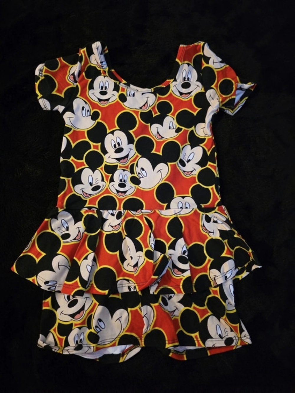 Wild Rich Kids Mickey Mouse Faces Romper Size 9/10 NWOT